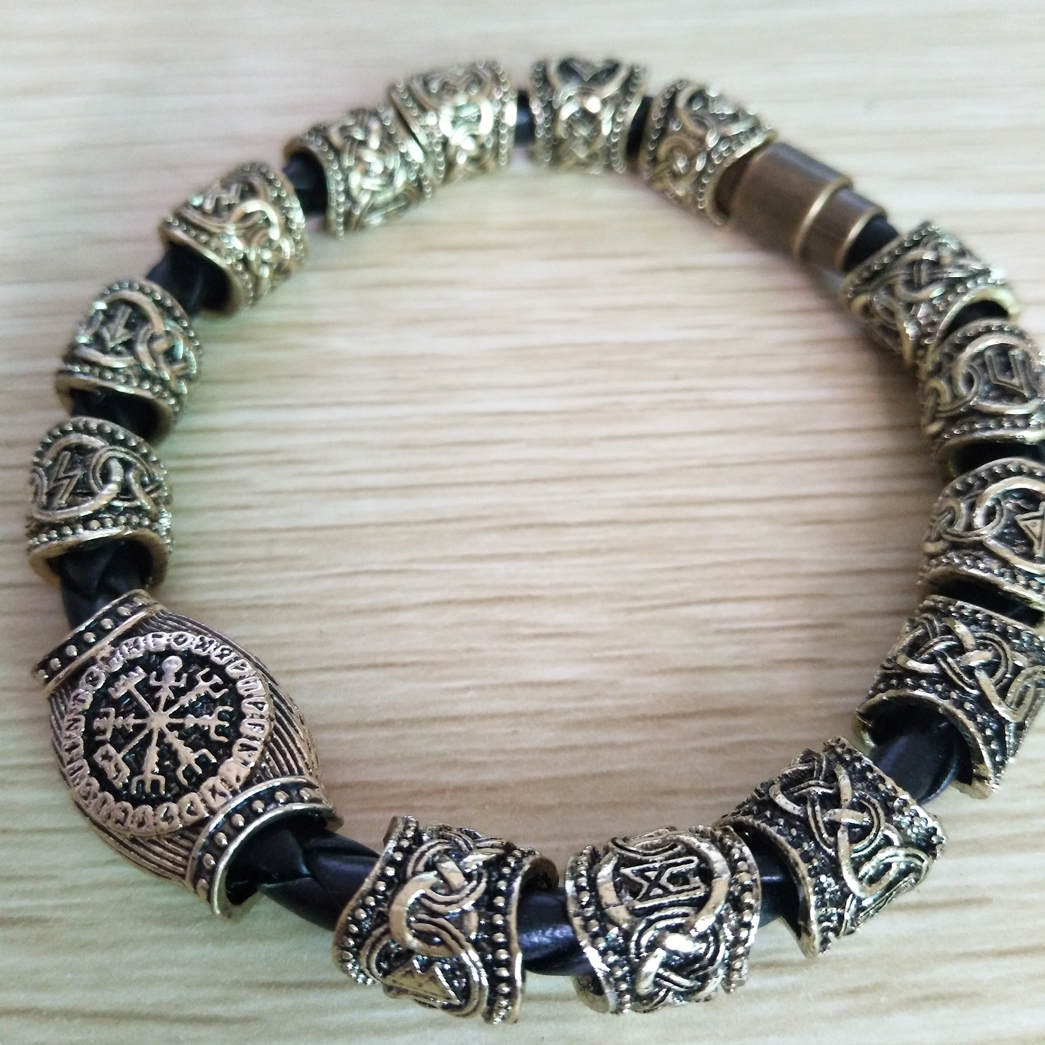 Nostalgia Viking Accessories Runic Runes Beads Diy Jewelry Mens Womens Bracelet Decoration Bangles With Charms Beads 2