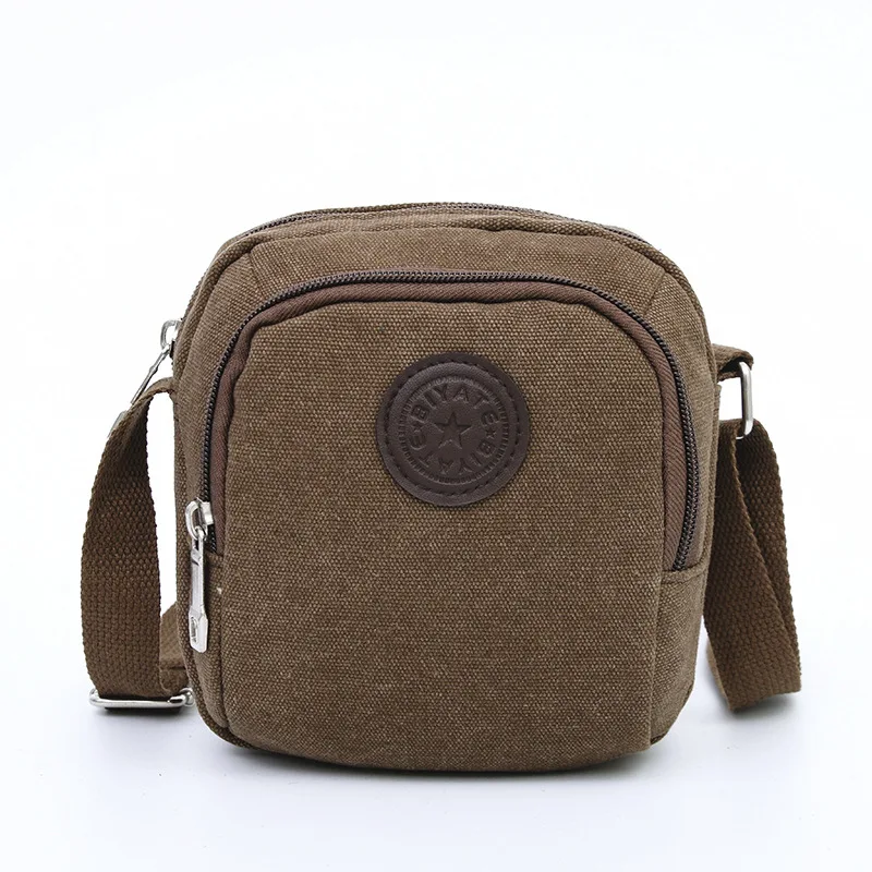 Стиль мини маленькая сумка ретро телефон сумка мужская женская холщовая портмоне сумка через плечо поколение жира