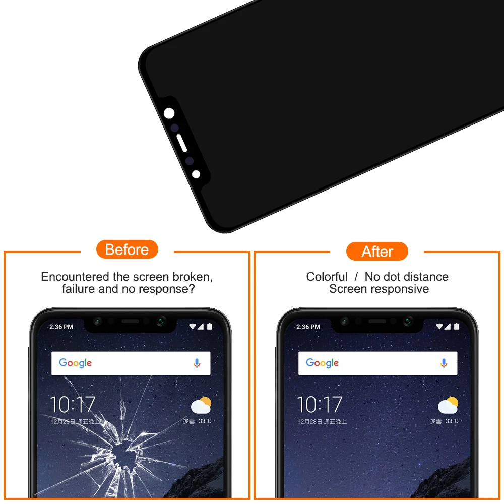Оригинальный Для 6 18 &quotXiaomi Pocophone F1 ЖК дисплей экран + сенсорная панель дигитайзер