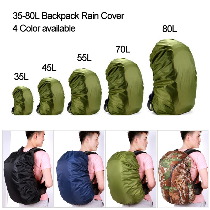 Funda impermeable para Mochila De 35-80L, cubierta a prueba de