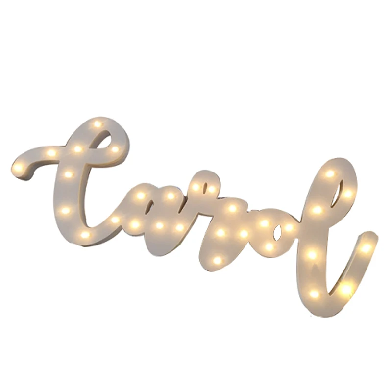 

Wooden alphabet letters LED lights logo subtitle lights light personalized name decorative bedroom wedding lights