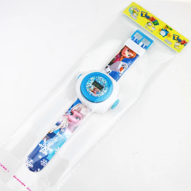 Montre-bracelet de Projection pour enfants, Disney, Minnie, princesse Elsa, Super  héros, horloge numérique, cadeau, livraison directe - AliExpress