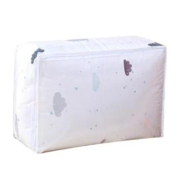 

Waterproof Quilt Storage Bag Beddings Blanket Organizer Pringting Moisture Proof Bag Clothes Storage Container (Random Pattern)