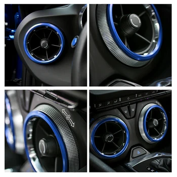 

Interior Decoration Cover Air Vent Ring Cover Blue For Chevrolet Camaro 2017+