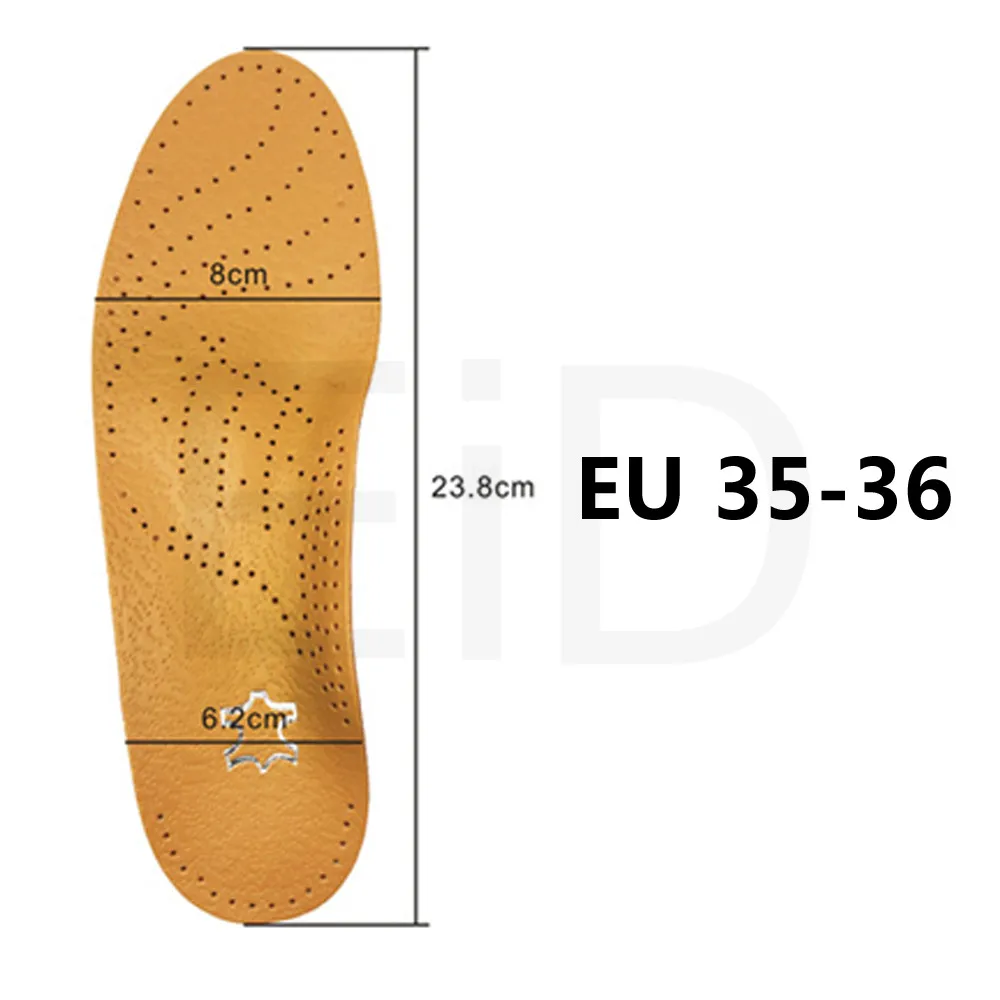 Эйд кожа ортопедический латекс стельки для ухода за ногами антибактериальные активный Карбон ортопедический супинатор плоская нога обуви колодки унисекс - Цвет: EU 35 to 36