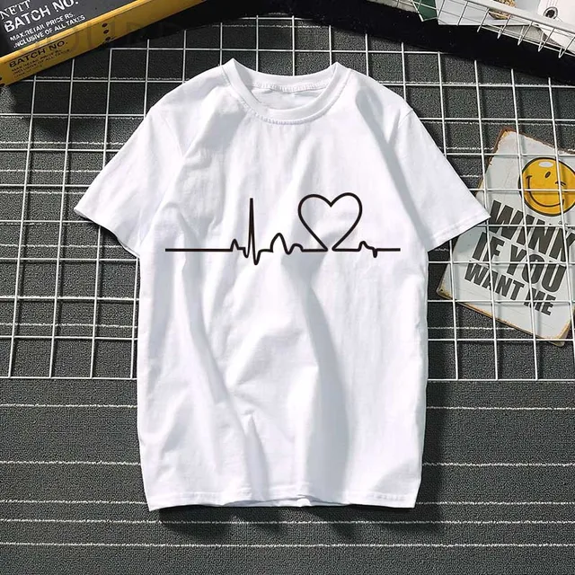 Women s t shirt Harajuku love t shirt women feminina ladies Than heart ulzzang graphic t