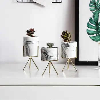 

Flower Pot Geometric Ceramic Flower Pot Rack Display Stand Home Holder Creative Flower Stand Garden Planting Beautiful Economic