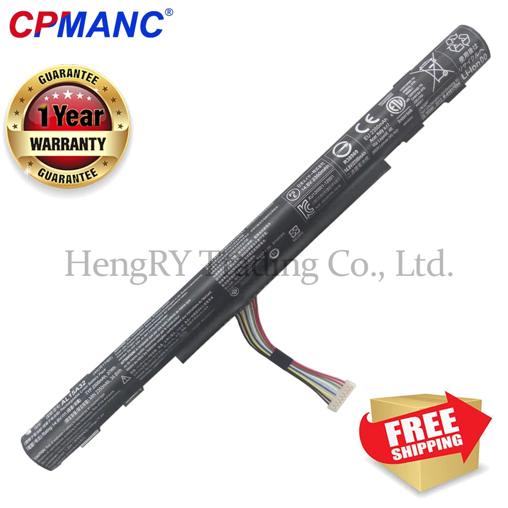Новый ноутбук al15a32 для Acer Aspire E5 522 522G 532 532T аккумулятор KT.00403.025 KT.00403.034