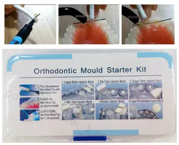 

Wholesale Dental Mini Orthodontic Accessories Injection Mould Lingual Brackets Button Bite Tongue Tamer Handle Handle+Moldsx6