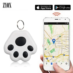 Mini traceur GPS intelligent patte de chat, Bluetooth, Anti perte, étanche, pour voiture, enfants, animaux de compagnie, portefeuille, collier de clé, dispositif de suivi 
