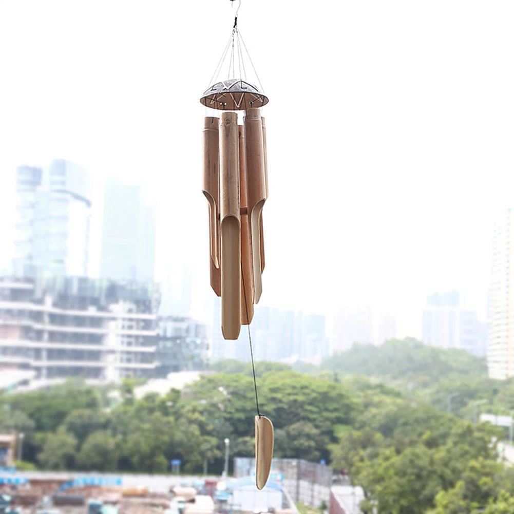 Кокосовое дерево ручной работы бамбуковые колокольчики большая трубка-колокольчик ветряной колокольчик настенный, для дома украшения подарки на день рождения дропшиппинг XNC