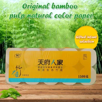 

10 Rolls Soft Toilet Paper Tissue 4-layers Household Rolling Paper Without Adjunct Non-Smell Home Bathroom Kitchen Accessorie