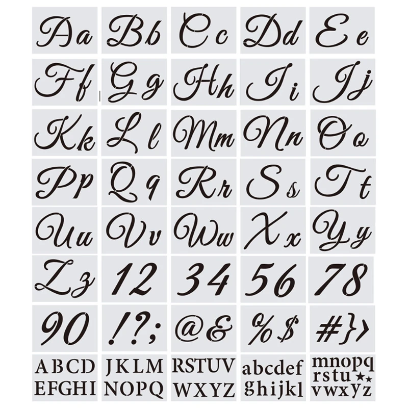 8pcs Letter Stencil Alphabet Stencils, Plastic Stencils Drawing