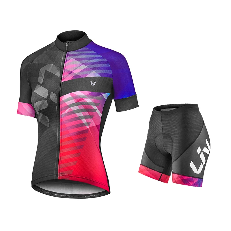 Pro Team Women LIV Cycling Set Summer Women MTB Bike Cycling Clothing Jersey Set