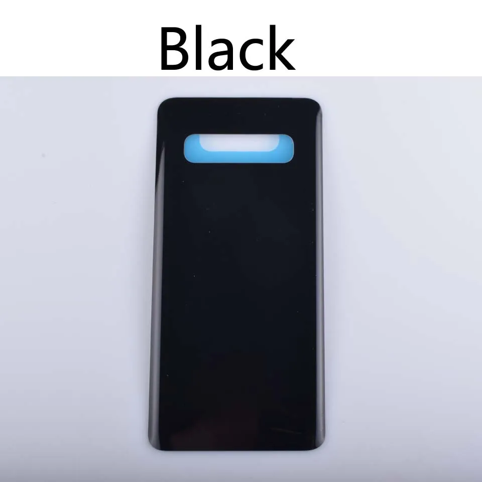 S10 Задняя крышка батареи для samsung Galaxy S10 G973 SM-G973 задняя крышка батарейного отсека Замена - Цвет: Black-No tool