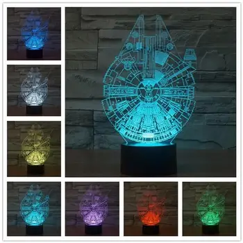 

Christmas Gift Night Light 3D Color Changing Lighting Table Lamp Movie Bulbing Glowing LED Bedroom