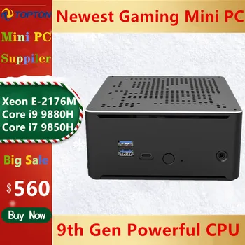 

New 10th Gen Nuc i7 10750H i9 9880H 6 Core Mini PC 2 Lan Windows 10 2*DDR4 2*M.2 NVME AC WiFi Gaming Desktop Computer 4K DP HDMI