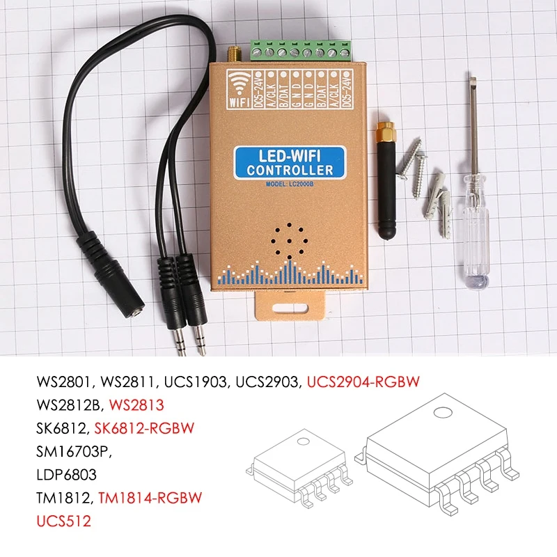 Wi-Fi подключение музыкальное Управление светодиодный цифровой пиксельный светильник с полосами управления, 2048 пиксельный светодиодный контрольный экран
