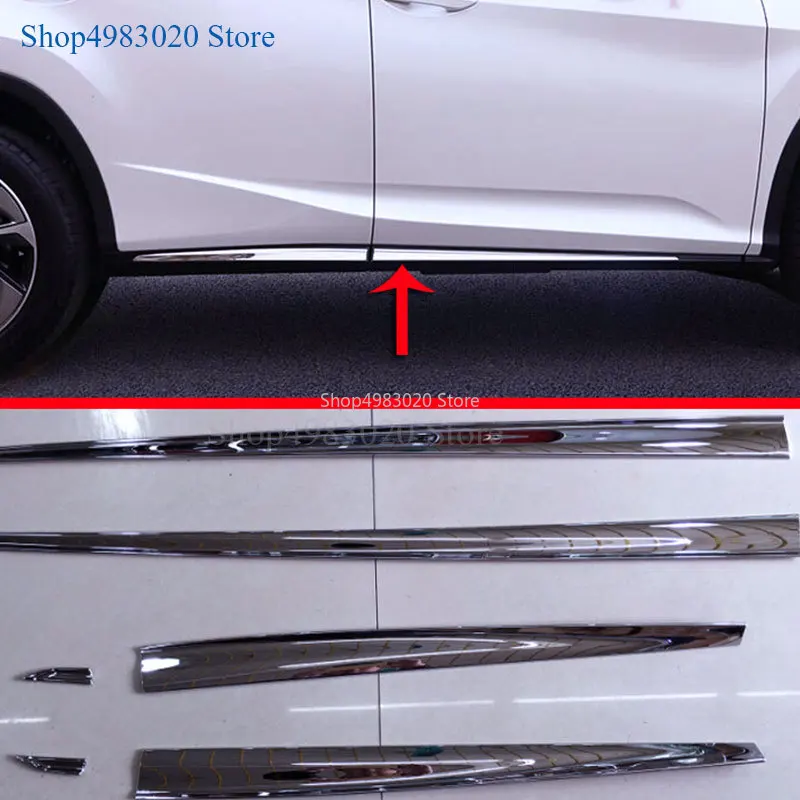 Для Lexus RX Class RX350 RX405h ABS Хромированная Боковая дверь кузова литье под давлением отделка автомобиля slyling аксессуары - Цвет: Серебристый