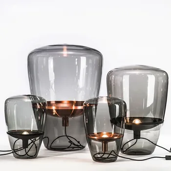 

Modern LED Creative Deco Table Lamps Nordic Glass Simple Table Lamp Lighting Cafe Desk Light Bedside Bedroom Light Fixtures