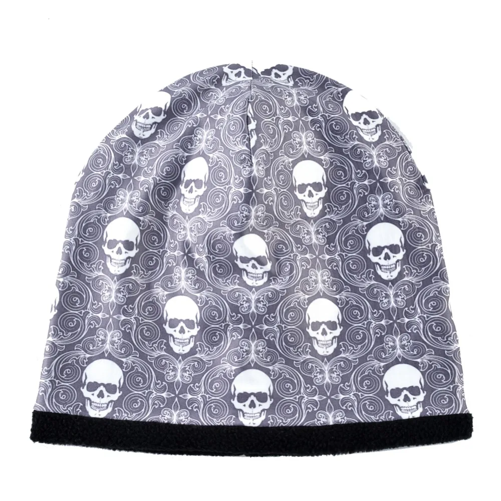 Fashion Skullies Beanies Men Winter Warm Hats For Women Streetwear Skull Pattern Beanies Unisex Hip Hop Bonnet 3D Print Hats