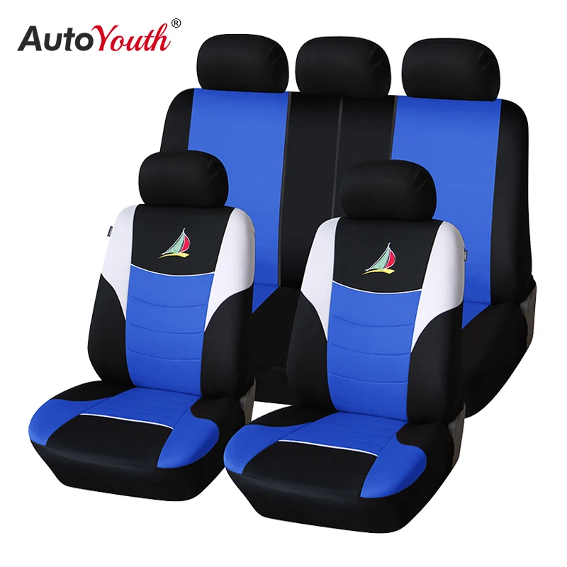 Autoyouth Full Set Universal Car Seat Covers Car Styling Car Seat Protector Gray Classic Car