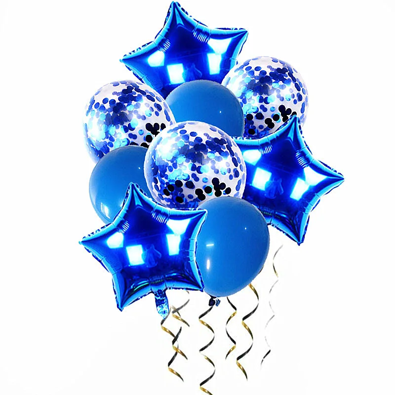 10 шт золотые воздушные шары на день рождения звезда воздушный шар из фольги Гелий День Рождения украшения Детские шары для взрослых Серебряный Синий шар Globos