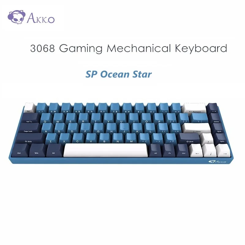 

AKKO 3068 SP Ocean Star Gaming Mechanical Keyboard 68 Keys Cherry MX Switch 85% PBT Type C Wired Keyboard for Computer Gamer