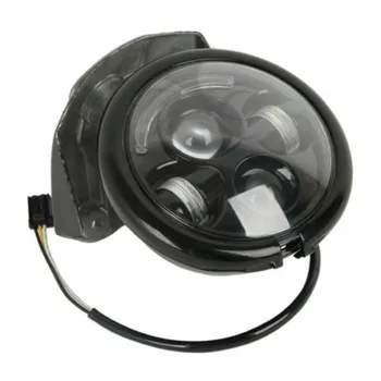 

Motorcycle 5.75” Projector LED Headlight W/ Visor Bracket For Harley Sportster XL883 XL1200