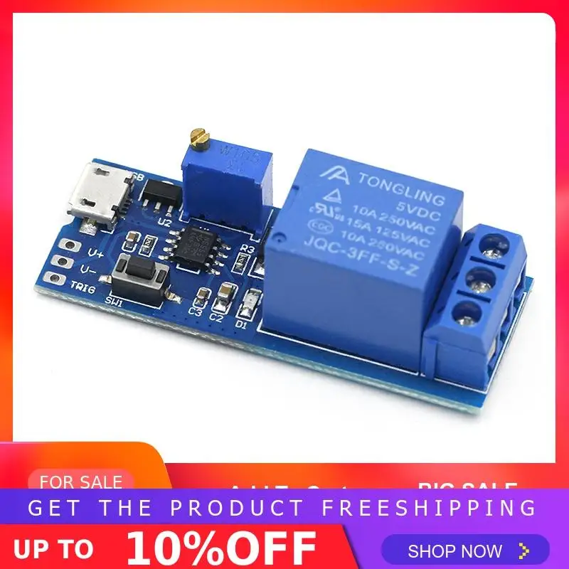Умная электроника 5 V-30 V микро USB Мощность регулируемое реле задержки времени таймера Управление модуль, триггер задержки переключатель