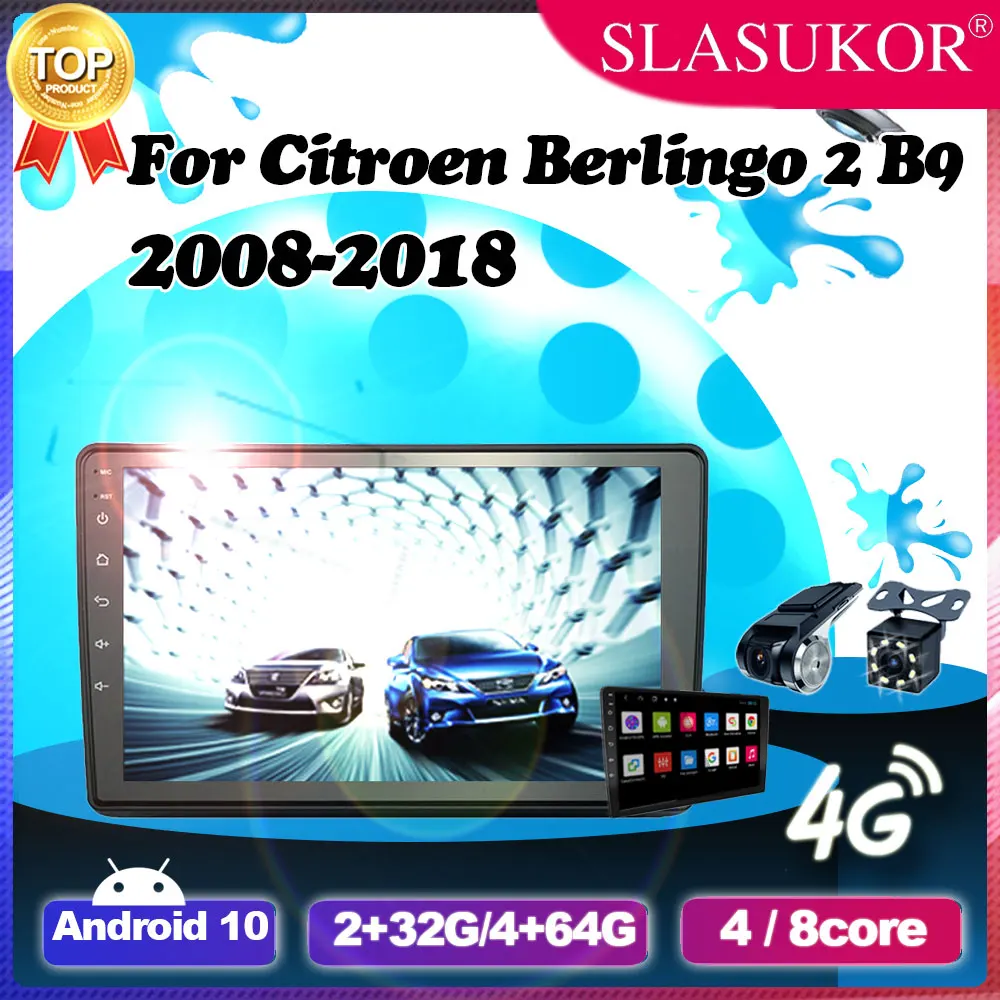

Android 10 Stereo Car Radio For Citroen Berlingo 2 B9 2008-2018 GPS Navigation Car Multimedia Player Head Unit Autoradio 2 Din