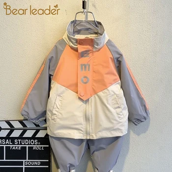 

Bear Leader New Spring Autumn Children Casual Clothes Baby Boys Girls Letter Patchwork T Shirt Pants 2Pcs Kids Toddler Tracksuit