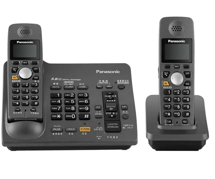 two handsets Совершенно DECT 6,0 беспроводной телефон с системой ответа, ID вызова, повторный набор голосовой почты, стационарный телефон для дома и офиса - Цвет: two handsets