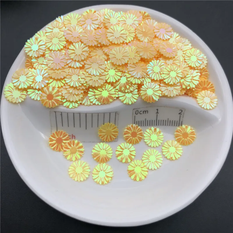 20g 9mm Daisy,Bellis Persnnis Loose Sequin Paillette Crafts Sewing,Women/Kids DIY, Garment,Hats,Shoes Accessories