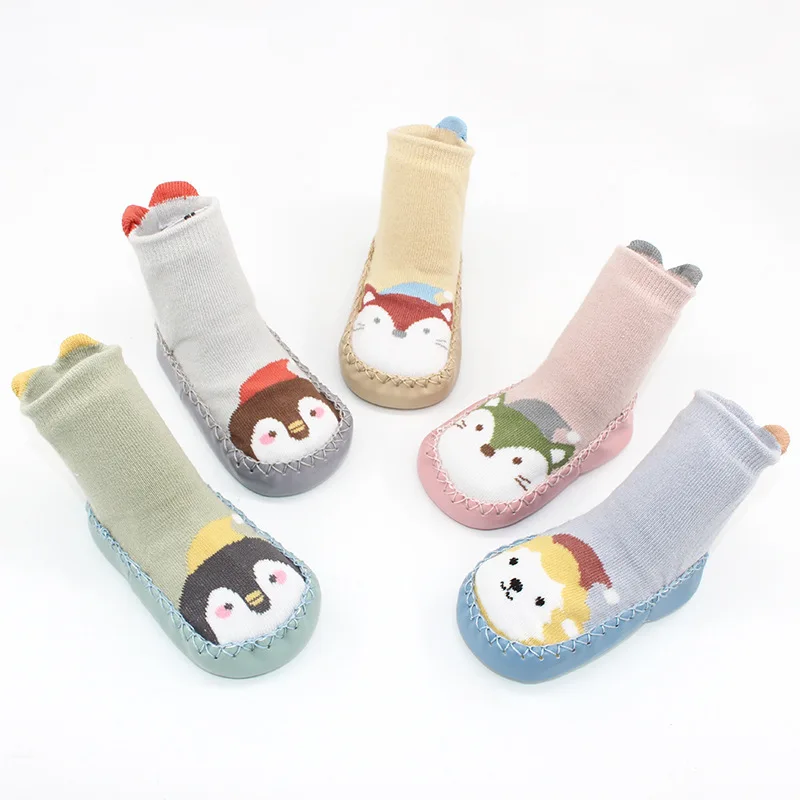 Новые стильные Хлопковые вязаные детские носки с героями мультфильмов; модные носки для мальчиков и девочек; xue ayumi wa; детские носки-Тапочки