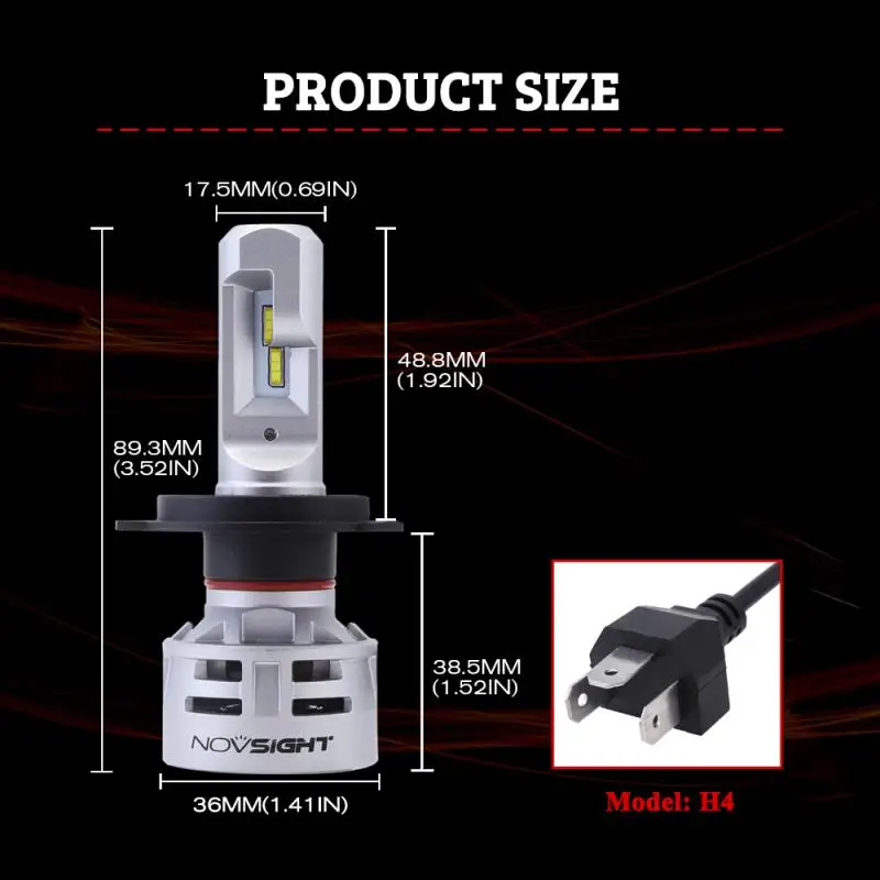 2pcs Headlight Bulbs 9005 9006 H4 LED H7 LED H11 LED Auto Headlamp 60W 10000LM 6500K Fog Lamp Bulb