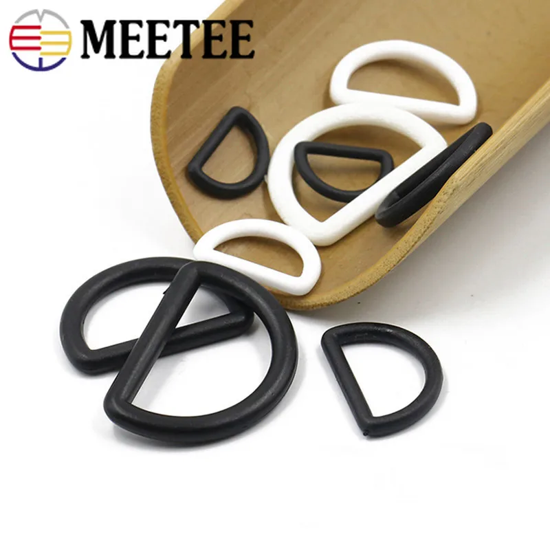 100pcs Meetee 1/1.5/2/2.5/3cm Plastic D Ring Buckles Square Rectangle for Webbing Straps Bags Backpack Garment Accessories F4-9 | Дом и сад