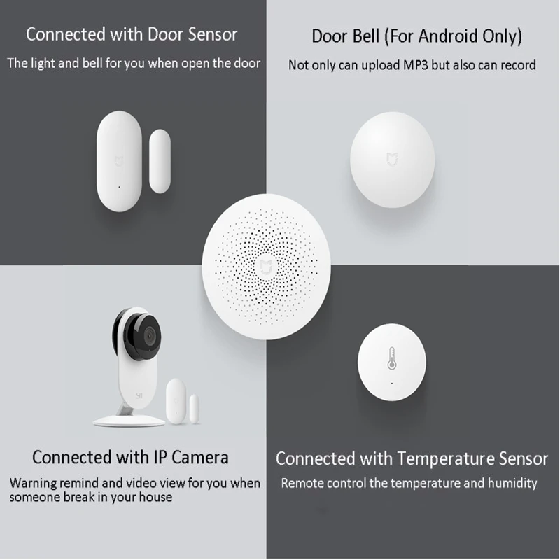  Update Version Xiaomi Mijia Multifunctional Gateway 2 Hub Alarm System Intelligent Online Radio Nig - 4000183517876