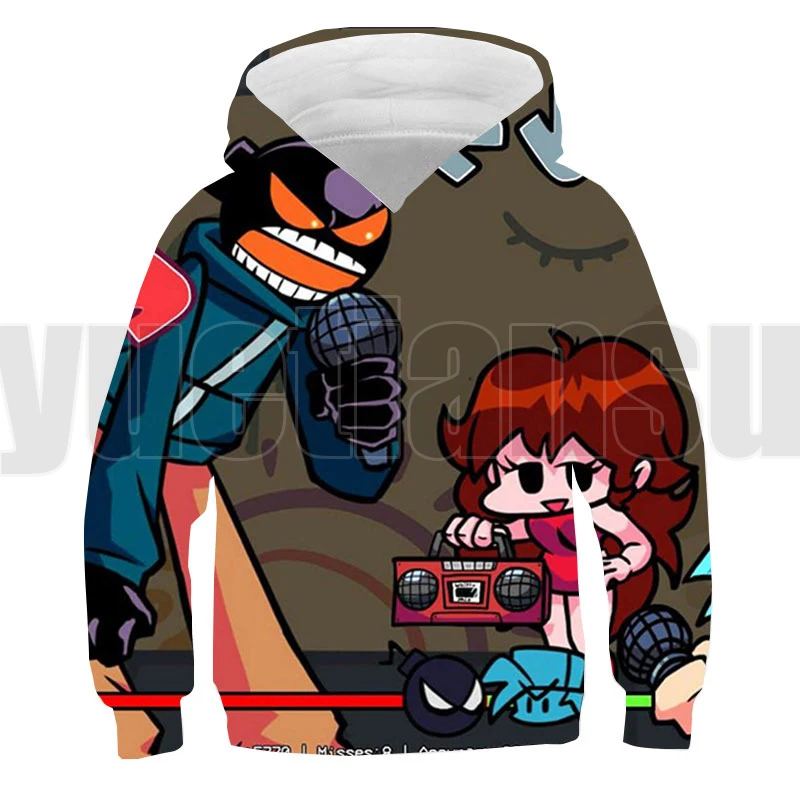 

Funny New Game Friday Night Funkin 3D Hoodies Boys Girls Anime Top Children Clothes Kids Sweatshirt Harajuku Fashion Streetwear