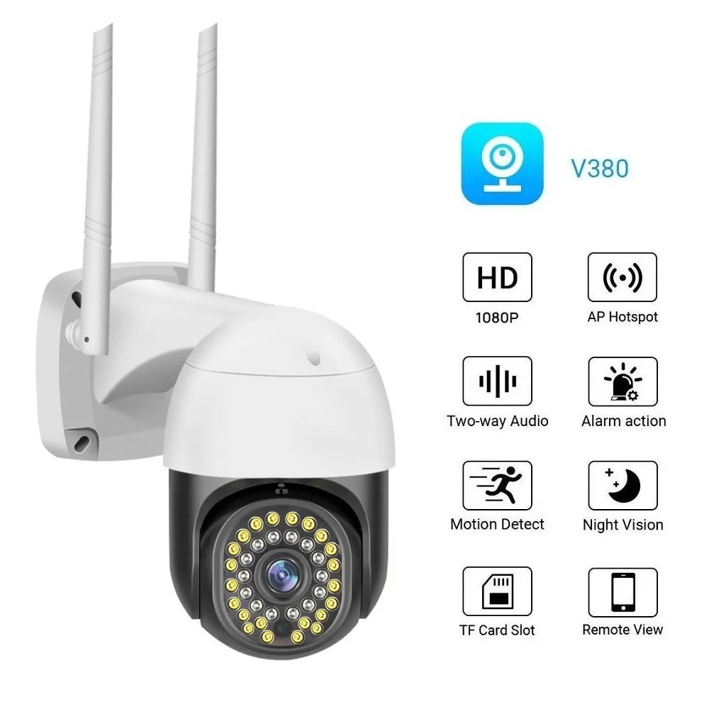 H265 1080P PTZ IP-камера видеонаблюдения WiFi наружная с автоматическим отслеживанием