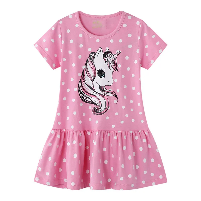 2021 Unicorn Dress Vestidos Kids Dresses For Girls Summer Girl Robe Fille Vestido Roupas Infantis Menina Costume New | Детская одежда и