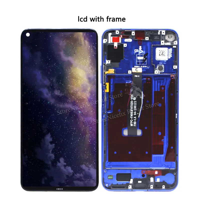 Для huawei honor 20 ЖК-дисплей кодирующий преобразователь сенсорного экрана в сборе новая запасная часть дисплея 6,26 дюйма для honor 20 YAL-L21 lcd