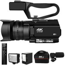 Видеокамера 4K Ultra HD 48 МП для прямой трансляции YouTube 30-кратный цифровой зум ИК Ночная камера Сенсорный экран Видеокамера 4K Ultra HD 48 МП для прямой трансляции YouTube 30-кратный цифровой зум ИК Ночная камера Сенсорный экран