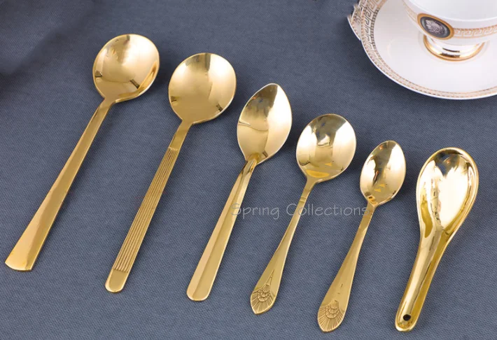 Высокое качество утолщенные столовые приборы из чистой латуни ложка столовая