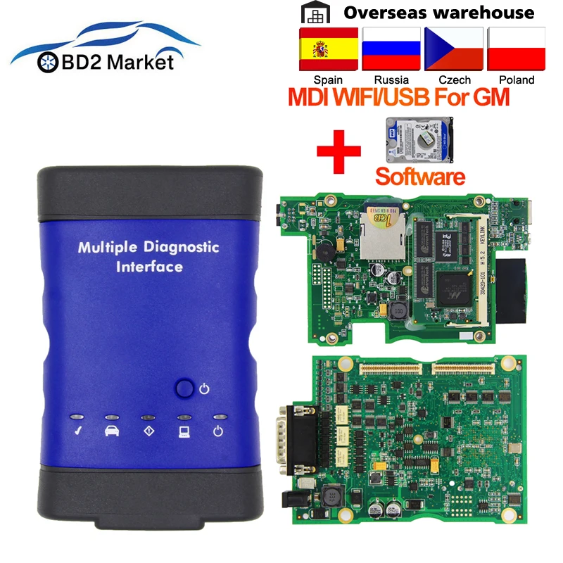 Диагностический инструмент V2020.09 многоязычный сканер OBD 2 с поддержкой Wi Fi/USB для GM