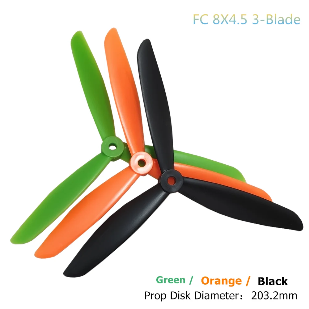 2pairs 8045 3-Blades PC Propeller 203.2mm 8x4.5 Prop High Strength for RC DIY Quadcopter Multi-rotor Accessories | Игрушки и хобби