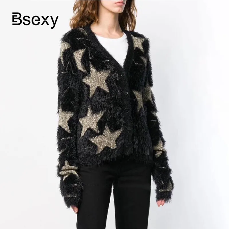 Взлетно-посадочной полосы 2019 Для женщин свитер кардиган большого размера