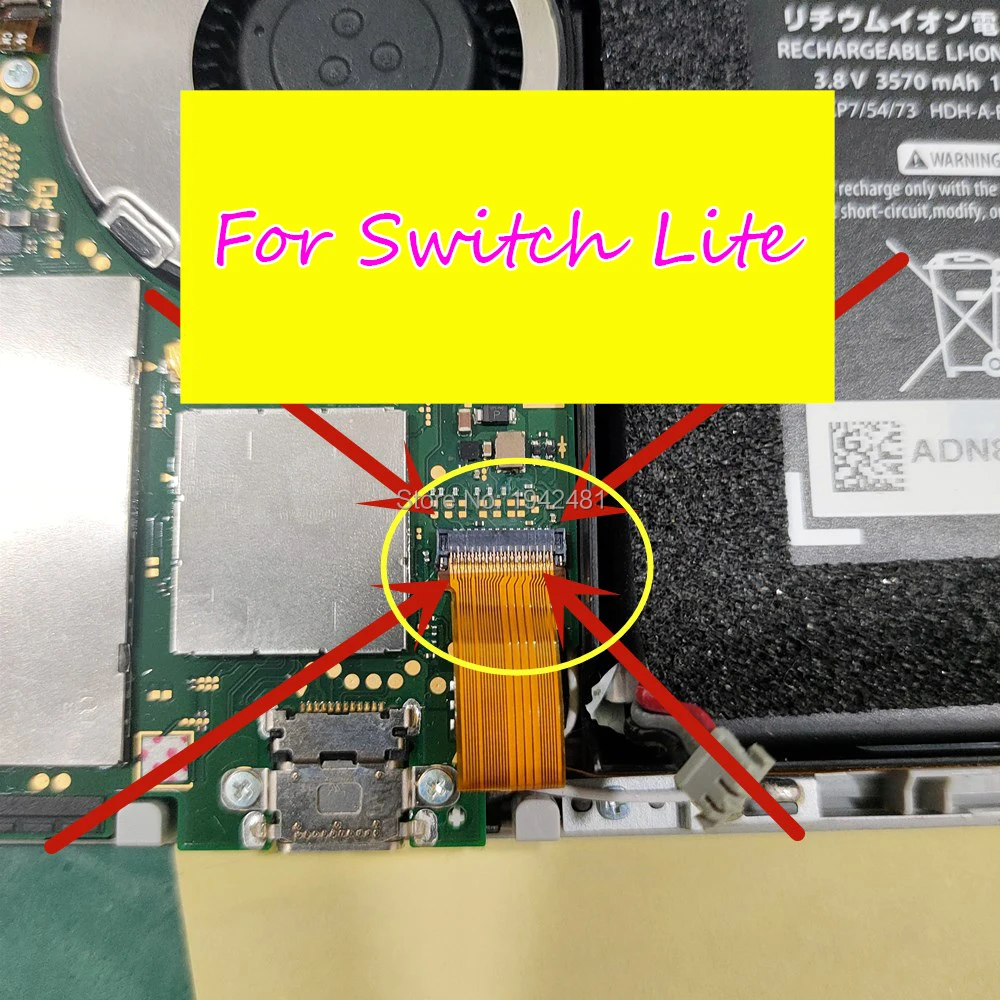 Original Novo l Botão Fita de Circuito de Alimentação Cabo Flexível Placa-mãe Conector Tomada 29 Pinos para Nintendo Switch Lite 10 Peças - Image 6