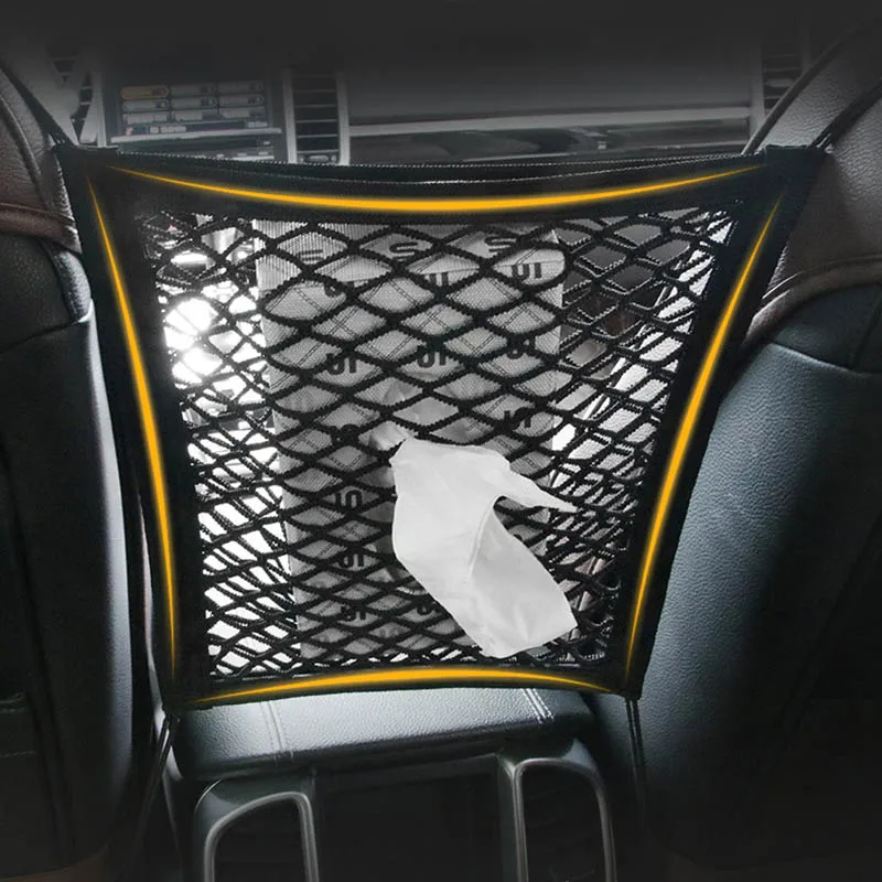 Автомобильное сиденье сетка органайзер для хранения груза сетчатые карманы сумка с крючком держатель S55