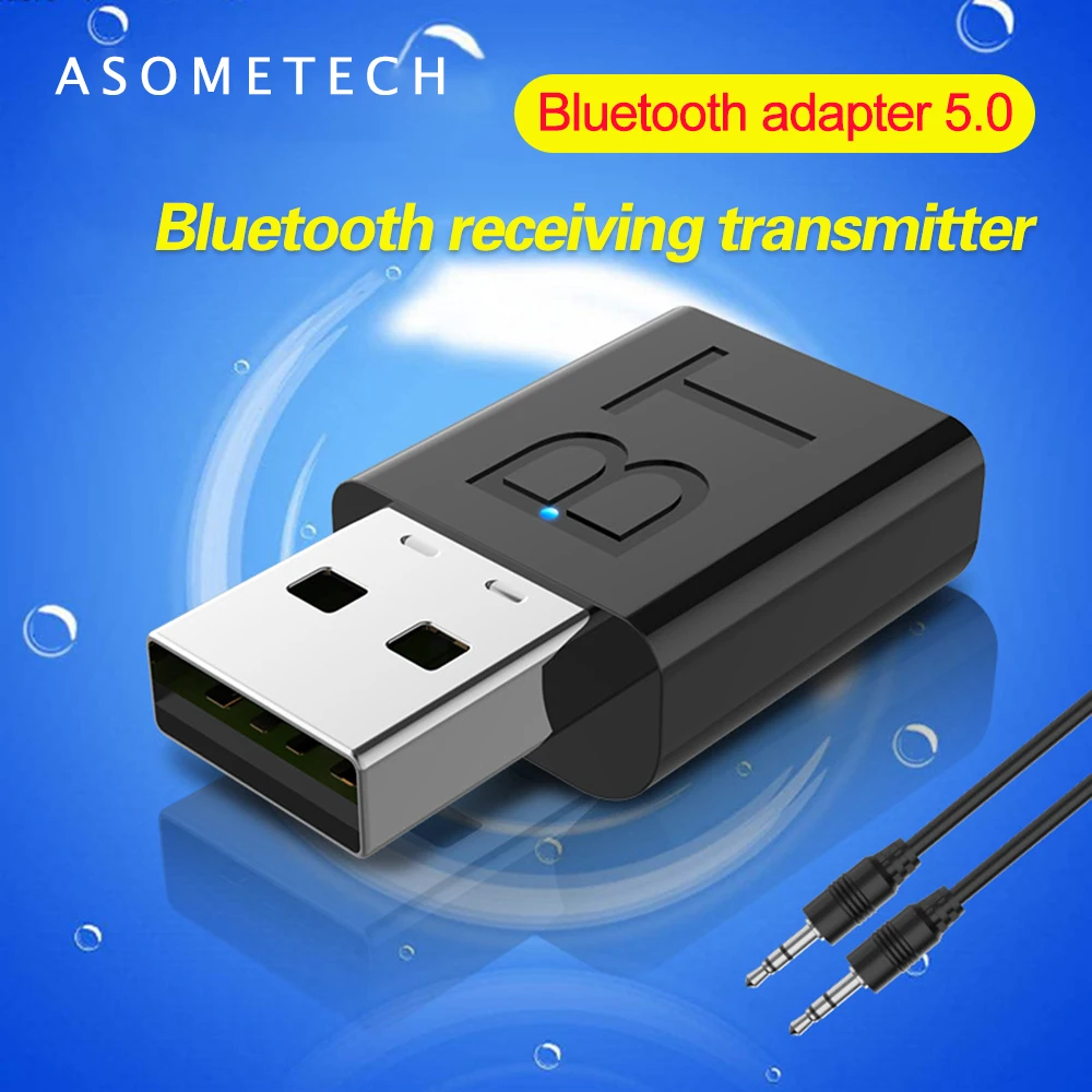Bluetooth 5.0 Adapter Transmitter Receiver For Car Headphones Tv Audio